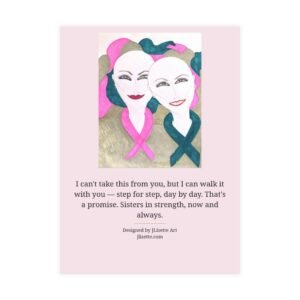 Sisters — Breast Cancer Awareness Postcards (10-Pack), Words on Front