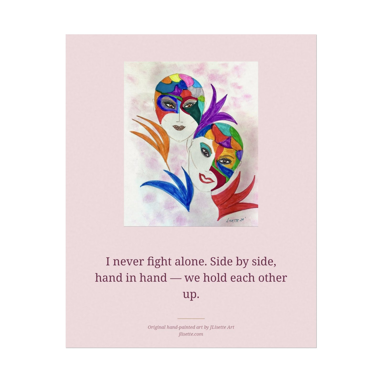 Put Your Pink On — Mosaic Sisters, Affirmation Art Print (8x10)