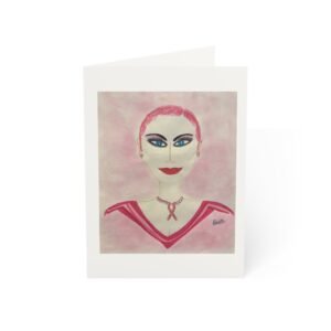 Pink Hair — Breast Cancer Awareness Greeting Card