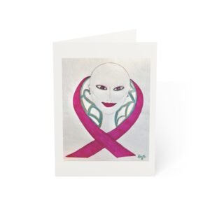 Ribbon Frame — Breast Cancer Awareness Greeting Card