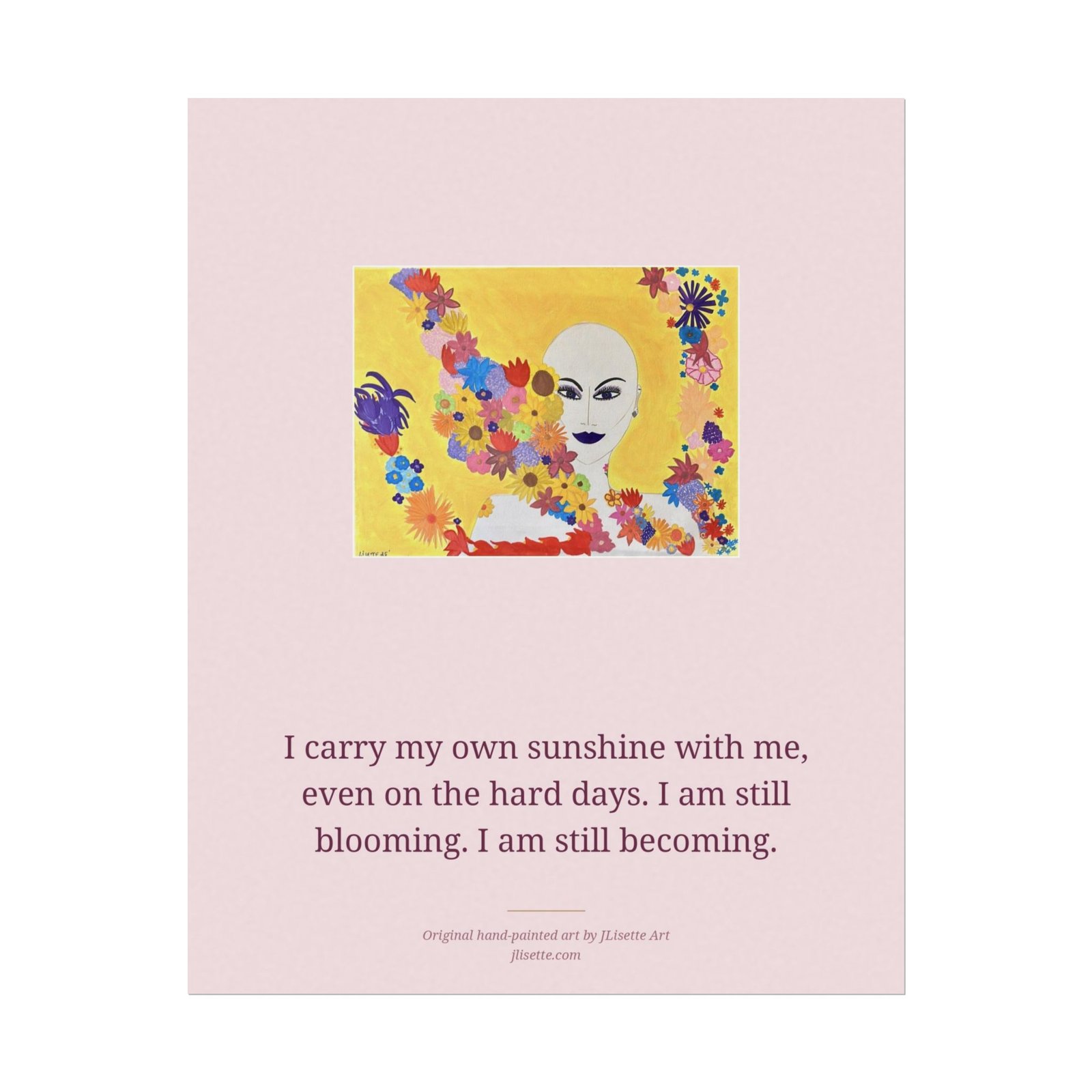 Put Your Pink On — Sunshine, Affirmation Art Print (8x10)