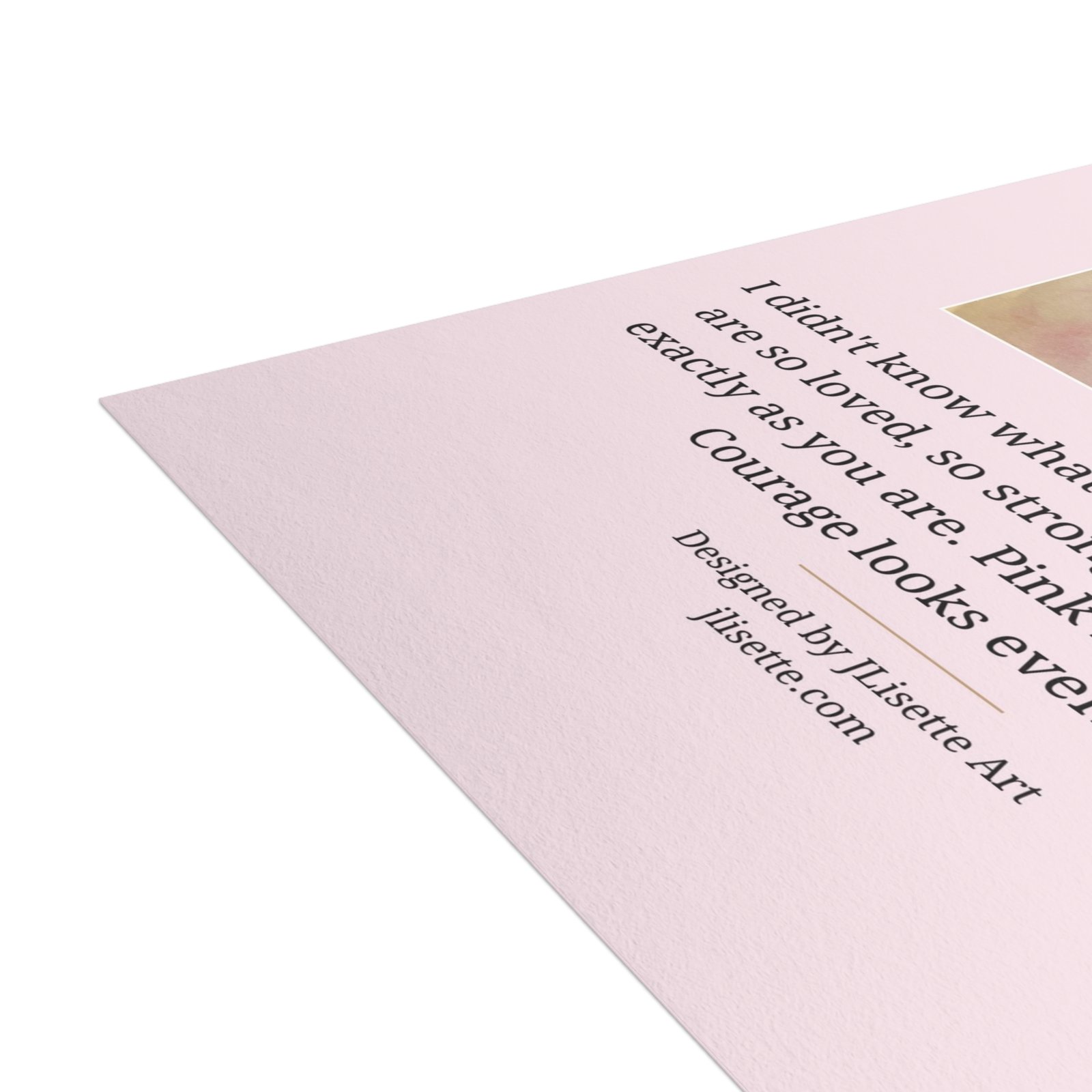 Pink On — Breast Cancer Awareness Postcards (10-Pack), Words on Front - Image 3