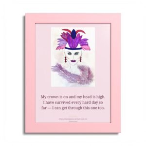 Put Your Pink On — Warrior, Pink Framed Affirmation Art Print (8x10)