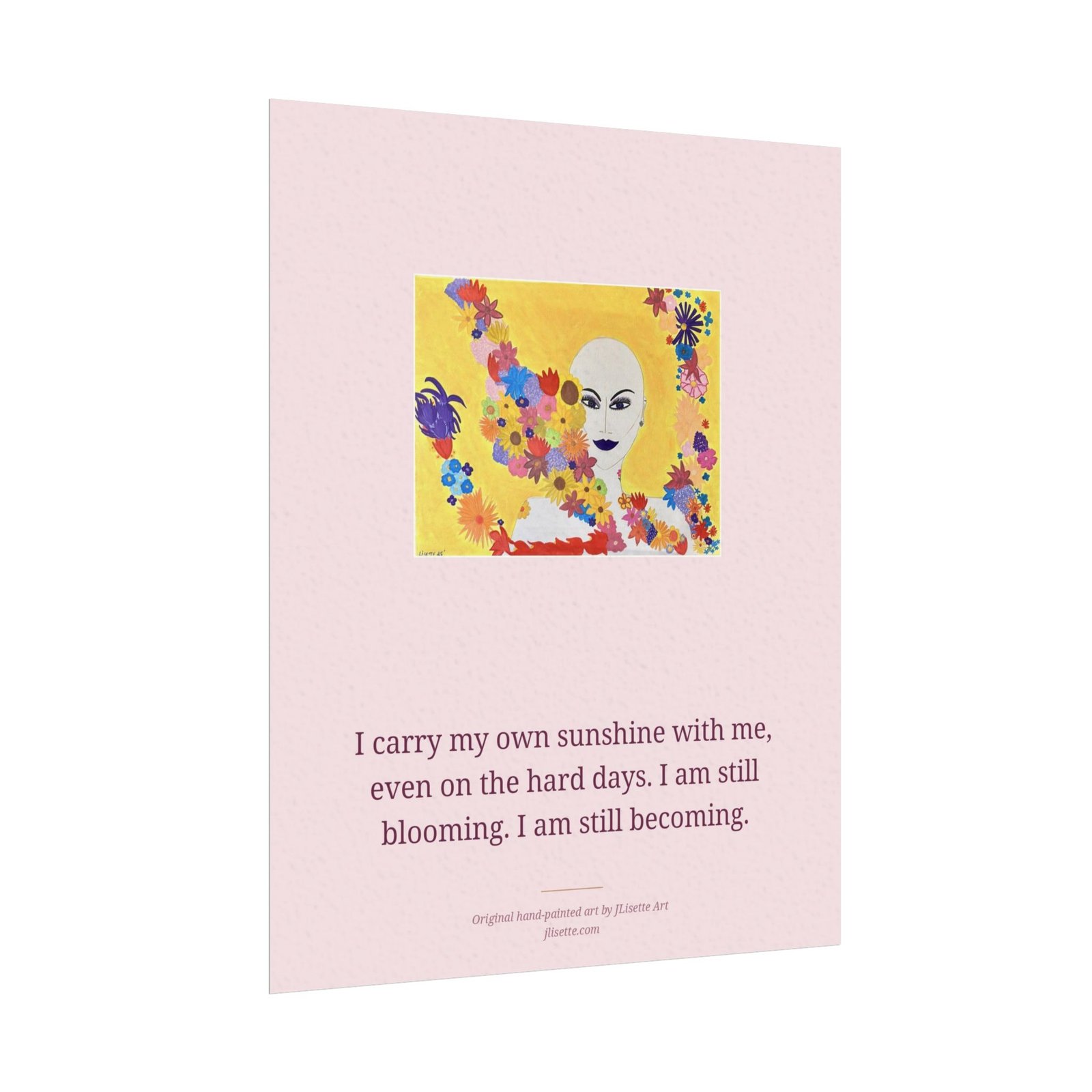 Put Your Pink On — Sunshine, Affirmation Art Print (8x10) - Image 3