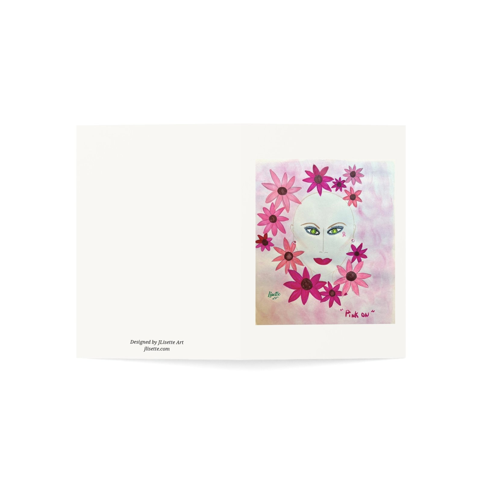 Pink On — Breast Cancer Awareness Greeting Card - Image 3