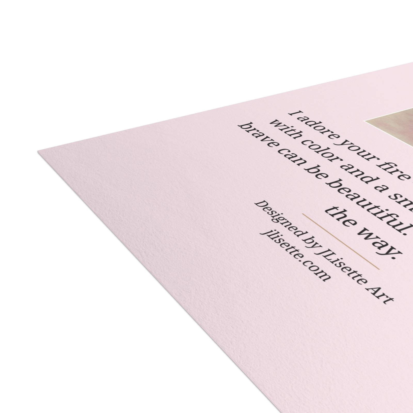 Pink Hair — Breast Cancer Awareness Postcards (10-Pack), Words on Front - Image 3