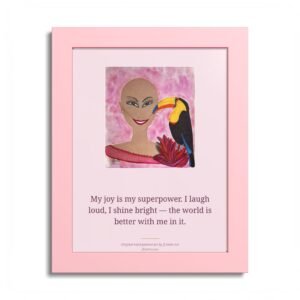 Put Your Pink On — Toucan, Pink Framed Affirmation Art Print (8x10)