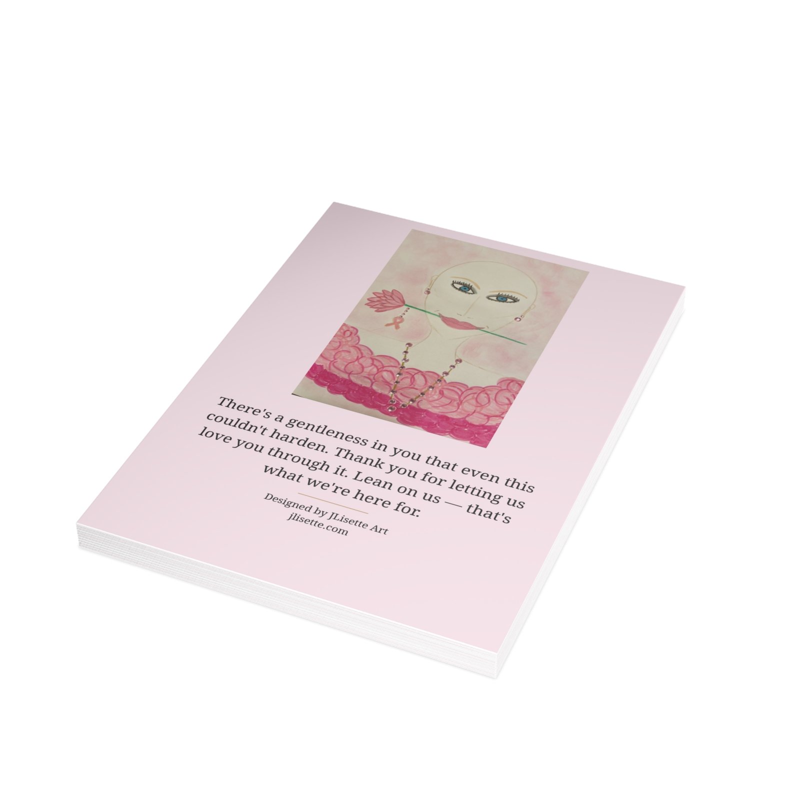 Flower — Breast Cancer Awareness Postcards (10-Pack), Words on Front - Image 4