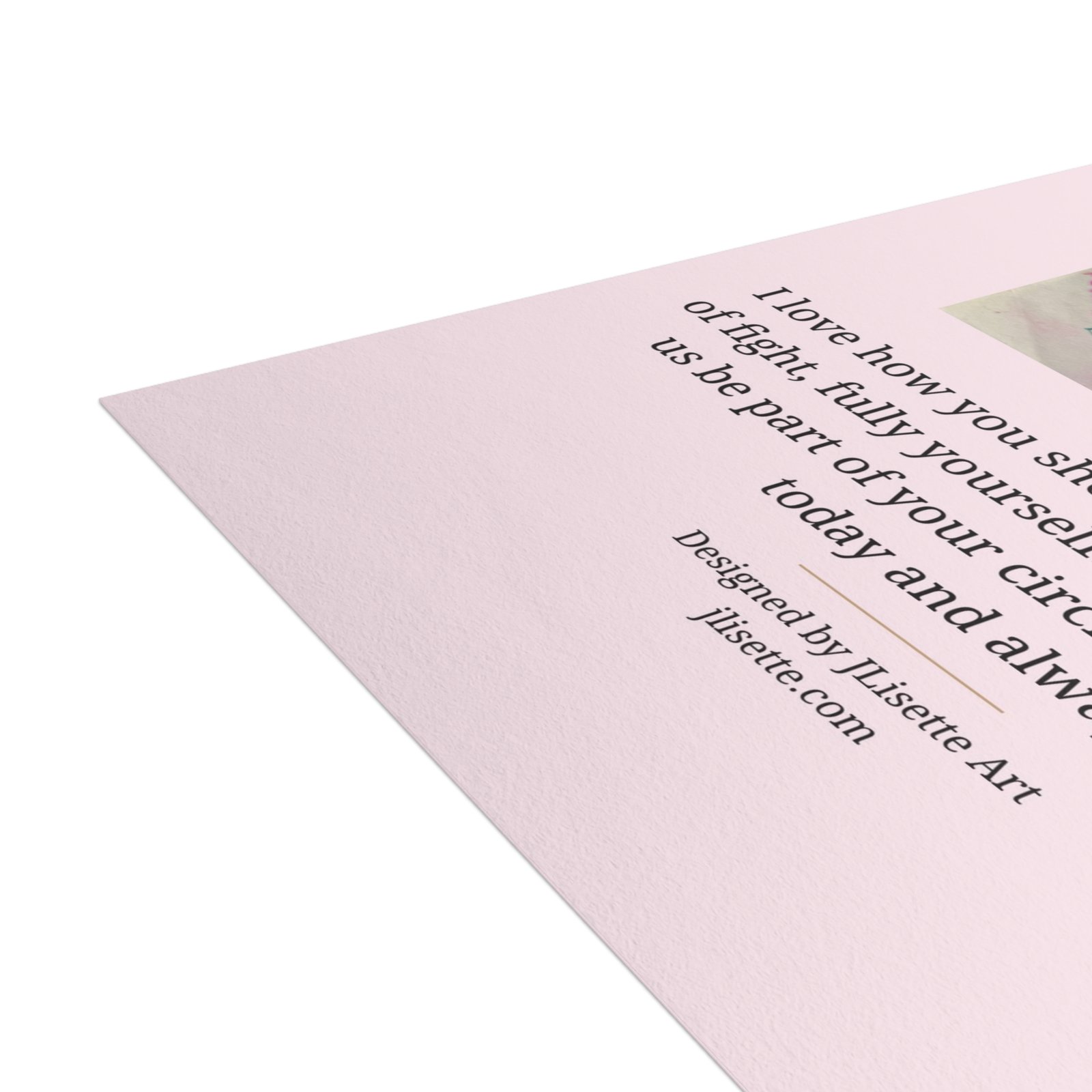 Ribbon Earrings — Breast Cancer Awareness Postcards (10-Pack), Words on Front - Image 3